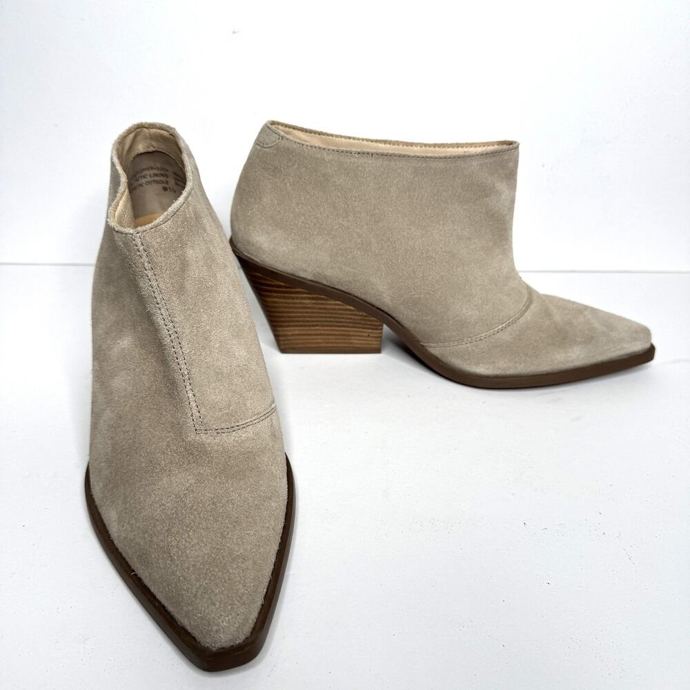 Seychelles Shoes Womens Size 9.5 Suede Pointed Toe Block Heel Booties Western